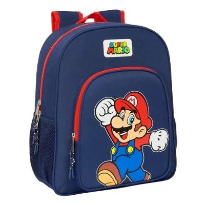 Afbeelding van Schoolrugzak Super Mario World Marineblauw 32 x 38 12 cm