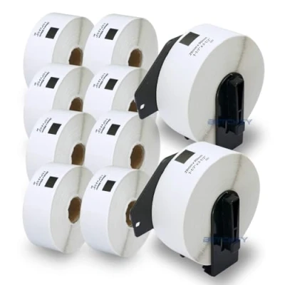 Afbeelding van BETCKEY Compatible with Brother DK 11201 29mm x 90mm Standard Address Label, 10 Rolls +2 Reusable holder frames for QL1050 QL1060N QL500 QL550 QL560 QL570 QL600 QL700 QL710W QL720NW QL 1100