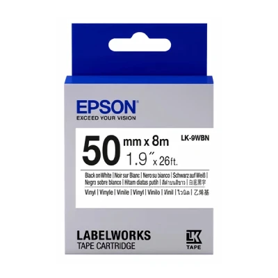 Image de Epson LK 9WBN Noir sur blanc Rouleau (5 cm x 8 m) 1 cassette(s) ruban pour LabelWorks LW Z5000BE, Z5010BE, Z5010BE AZ, QZ
