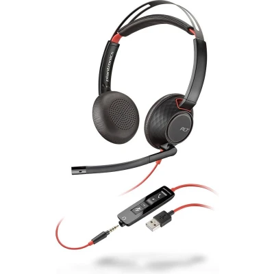 Afbeelding van Headphones with Microphone Poly BLACKWIRE 5220 Black