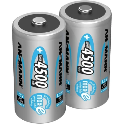 Afbeelding van Ansmann maxE Baby C LR14 4500 mAh NiMH batterij in een blister van 2
