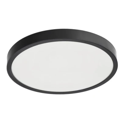Afbeelding van EDO PERETI led plafondlamp, 18 W, zwart, 29,5 cm, 3000 K, warmwit, 1800 lm, IP44, plafondverlichting 220 240 V, binnenverlichting, moderne plafondlamp EDO777611