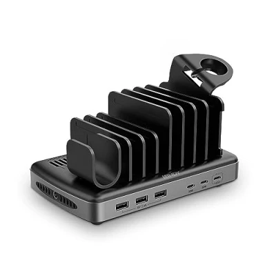 Afbeelding van LINDY 73436 USB laadstation 160 W Binnen Uitgangsstroom (max.) 8 A Aantal uitgangen: 6 x C bus,