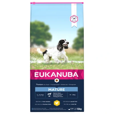 Afbeelding van Eukanuba Thriving Mature Medium Breed Kip Hondenvoer 12 kg