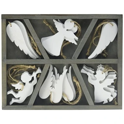 Afbeelding van Small Foot Houten Kersthangers Engel, 18st.