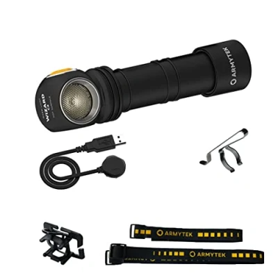 Afbeelding van Armytek Wizard C2 Magneet Warm LED hoofdlamp met magnetische batterijhouder 1200lm 4800h 64g