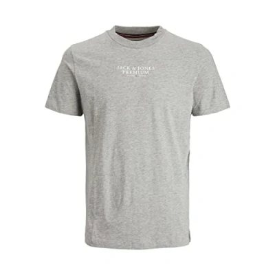 Afbeelding van JACK &amp; JONES Heren T shirt met ronde hals, Lichtgrijs chinees