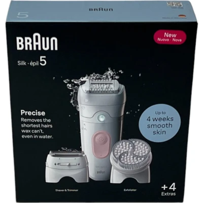 Afbeelding van Elektrische epilator BRAUN Silk épil 5 Gemakkelijk ontharen Langdurig zachte huid 060 Wit / Roze
