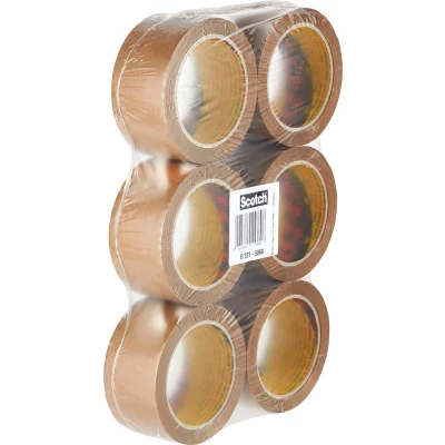 Afbeelding van Verpakkingstape Scotch 371 50mmx66m bruin PP 6 rollen