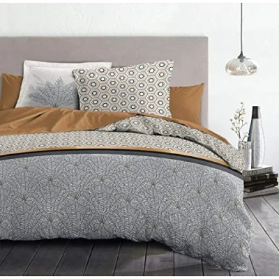 Afbeelding van Home Linge Passion Dekbedovertrek 3 delig 100% Katoen 57 Draad 2 Personen 220 x 240 cm LOUXOR Oker