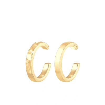 Afbeelding van Elli 2 PACK Earcuff Basic Oorbellen goldcoloured, Dames, Maat: One Size, Gold coloured