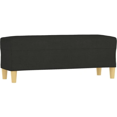 Afbeelding van Bankje 100x35x41 cm stof zwart