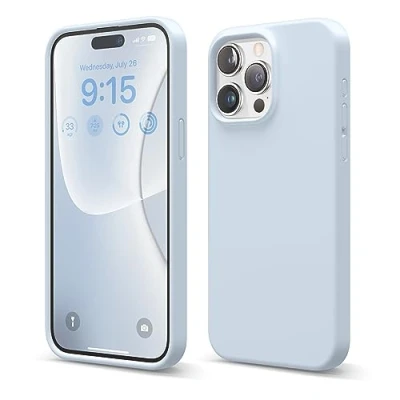 Afbeelding van elago Vloeibare siliconen hoesje compatibel met iPhone 15 Pro Max, hoogwaardige siliconen, volledige bescherming, 4 laags schokbestendig telefoonhoesje, zachte microvezel anti kras voering