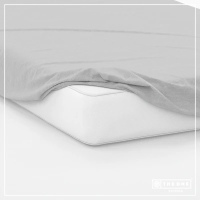 Afbeelding van The One Hoeslaken Light Grey 100 x 220 cm