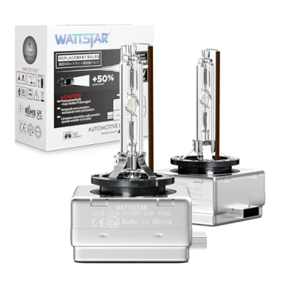 Afbeelding van Wattstar D1S 4300K bulb, xenon headlight, 35W HID, Replace IP68 waterproof restoration kit (pack of 2)…