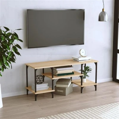 Afbeelding van vidaXL Tv meubel 102x35x45,5 cm bewerkt hout sonoma eikenkleurig