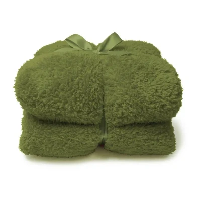 Afbeelding van Unique Living Teddy Fleece Plaid 150x200 cm Avocado Green