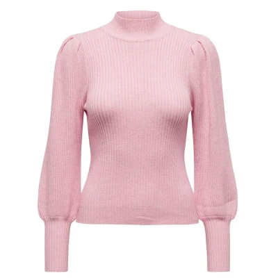 Afbeelding van ONLY Katia Highneck NOOS Trui, Dames, Maat: XS, Light pink
