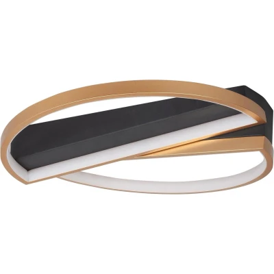 Afbeelding van Highlight plafondlamp Helios Rond zwart/goud