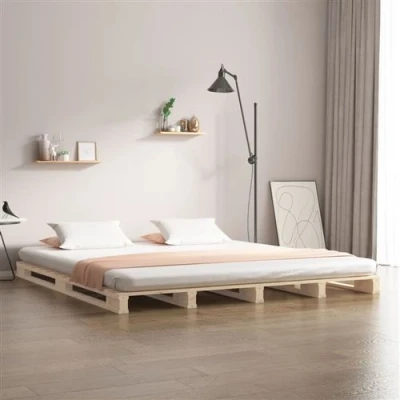 Afbeelding van vidaXL Palletbed massief grenenhout 120x190 cm