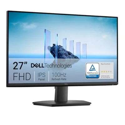 Image de Dell 27 Écran PC SE2725HM, Full HD (1920x1080), 100Hz, IPS, 5ms, VESA (100x100mm), HDMI, VGA, Garantie 3 Ans, Noir
