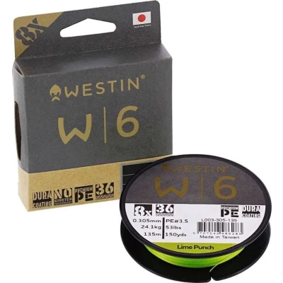 Afbeelding van Westin W6 8 Braid Lime Punch Gevlochten lijn 135m 0,33mm 24,9kg