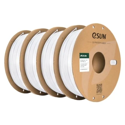 Afbeelding van eSUN PLA filament 1,75 mm, voor 3D printers, PLA, nauwkeurigheid +/ 0,03 1 kg per spoel, 4 spoelen koud wit x