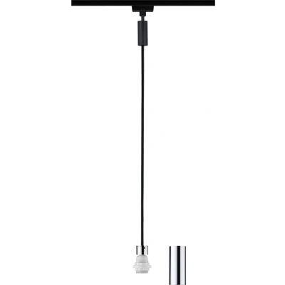 Afbeelding van Paulmann Urail 230V railsysteem lamp 1 fasig E27 20 W Zwart (mat), Chroom