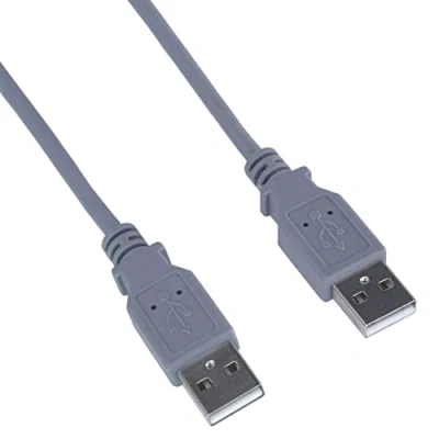Afbeelding van PremiumCord USB 2.0 High Speed kabel M/M 0,5 m, A stekker naar stekker, aansluitkabel voor harde schijf en nog veel meer. Dubbel afgeschermd AWG28 grijs m lang