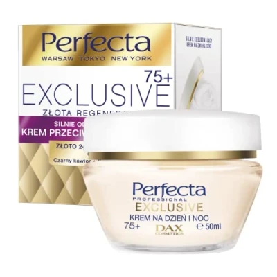 Afbeelding van DAX, Gezichtscrème, Perfecta Exclusive 75+ sterke anti rimpel dag en nachtcrème 50ml (50 ml, 24h crème)