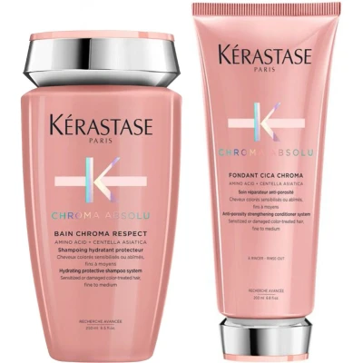 Afbeelding van Kerastase Chroma Absolu Bain Respect 250ml + Fondant Cica 200ml bundel/set/pakket