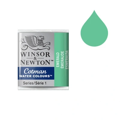 Image de Winsor &amp; Newton Cotman aquarelle (demi godet) 235 émeraude