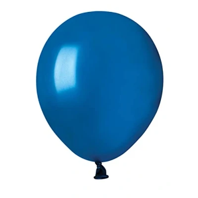 Afbeelding van Set van 100 parelmoer ballonnen hoogwaardig natuurlijk latex, A50 (Ø 13 cm/5 inch), blauw