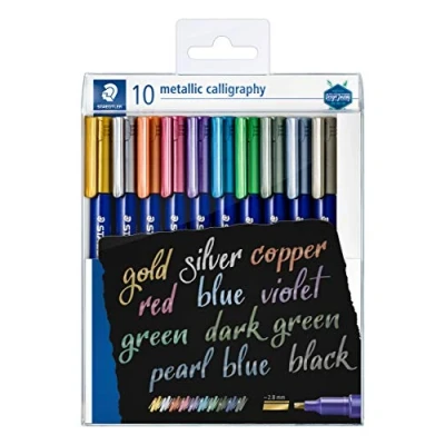 Afbeelding van 10 pc Set Metallic Calligraphy Pen