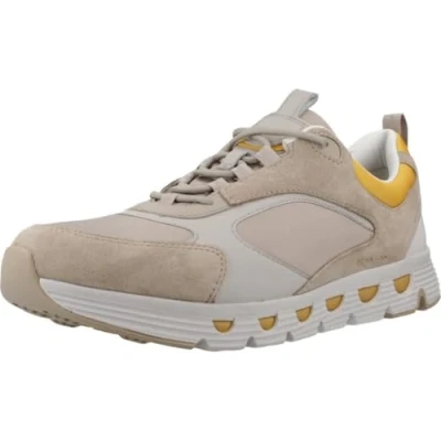 Afbeelding van Geox Spherica ECUB Sneakers laag, Heren, Maat: 44, Beige Leer