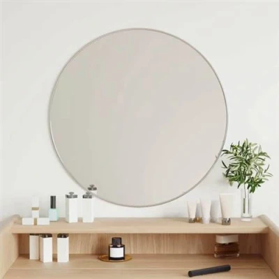 Afbeelding van Wandspiegel rond Ø60 cm zilverkleurig