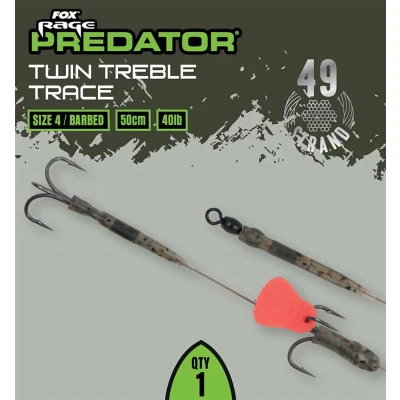 Afbeelding van Fox Rage Predator Twin Treble Trace 52cm