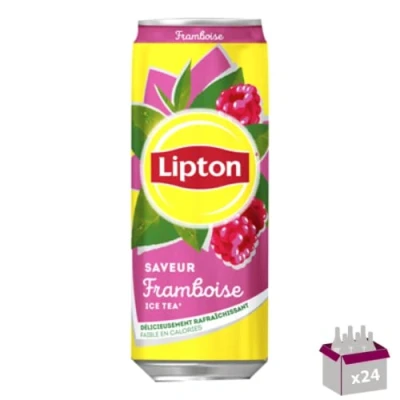 Afbeelding van Lipton Ice Tea Framboos Slim 24 x 33 cl