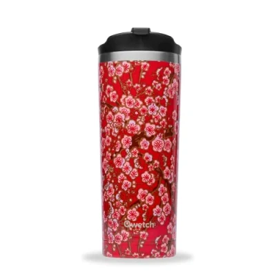 Afbeelding van QWETCH Travel Thermosbeker, waterdicht, roestvrij staal, BPA vrij, 470 ml