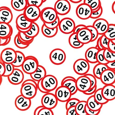 Afbeelding van verjaardagsdecoratie confetti 40e verjaardag decoratie man vrouwen mannen tafeldecoratie