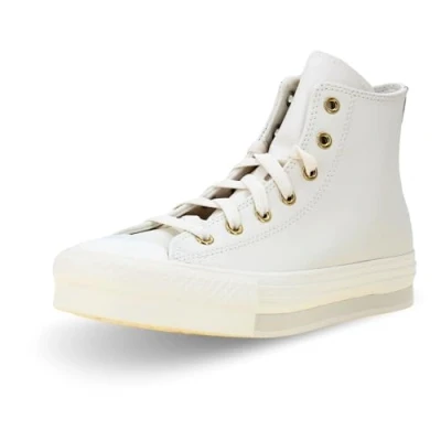 Afbeelding van Converse Chuck Taylor ALL STAR LIFT Unisex Sneakers hoog voor kinderen, Maat: 37.5, Egret/light gold Leer