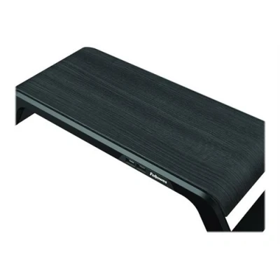 Image de Fellowes Hana Monitor Support Pied pour moniteur acier, placage de frêne noir ordinateur bureau