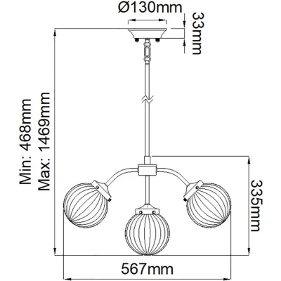 Afbeelding van Elstead Lighting LED Pendelarmatuur Cosmos 5X E14 Max 8W Dimbaar Cream Painted and Aged Brass