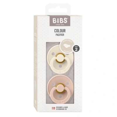 Afbeelding van BIBS Colour Fopspeen Anatomisch Stage 2 Ivory/Blush Duopack
