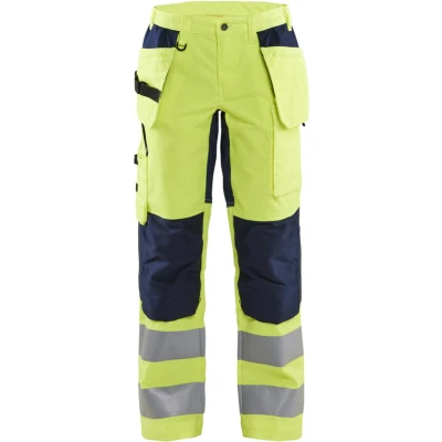 Afbeelding van Blaklader Dames werkbroek High Vis met stretch 7163 1811 Geel/Marineblauw C36
