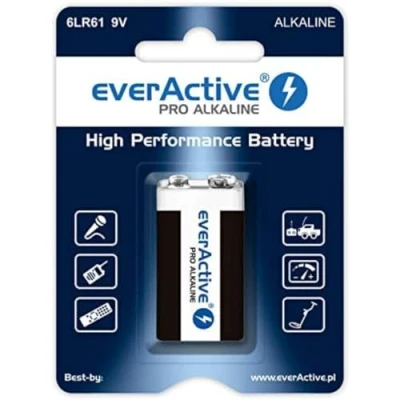 Afbeelding van Alkalinebatterij 6LR61 9V (R9*) everActive Pro