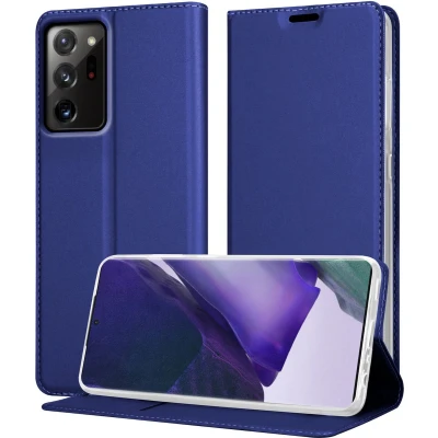 Afbeelding van Cadorabo Hoesje geschikt voor Samsung Galaxy NOTE 20 ULTRA in CLASSY DONKER BLAUW Beschermhoes met magnetische sluiting, standfunctie en kaartvakje Book Case Cover Etui