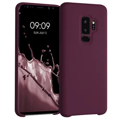 Afbeelding van kwmobile telefoonhoesje geschikt voor Samsung Galaxy S9 Plus Hoesje met siliconen coating Smartphone case in magenta lila