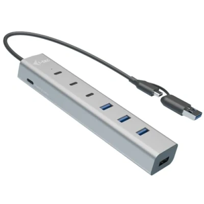 Afbeelding van i tec CAHUBMETAL7 interface hub USB 3.2 Gen 1 (3.1 1) Type A + C 5 Mbit/s Grijs