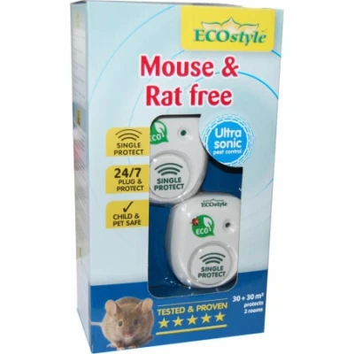 Afbeelding van Ecostyle Mouse &amp; Rat Free Ongediertebestrijding 30+30 m2 2 stuks